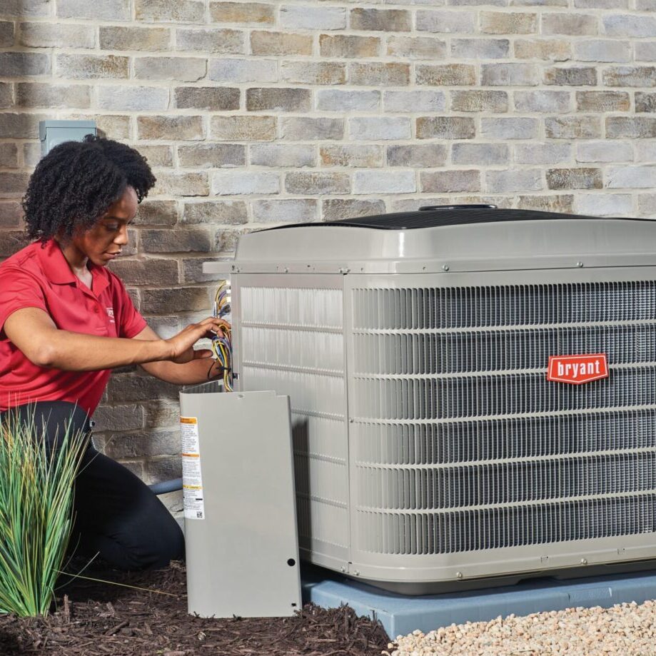 Bryant_Exterior_Unit-Dealer-181 An air conditioning installation in Benton Harbor, MI